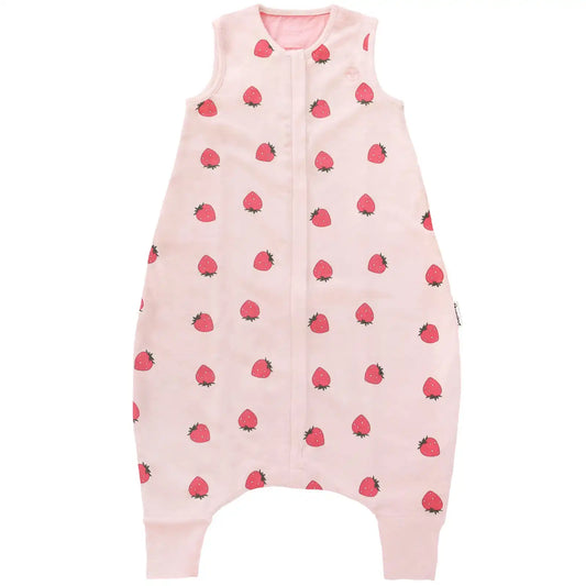 4 Season® Baby Sleep Bag with Feet, Merino Wool & Organic Cotton, Strawberry